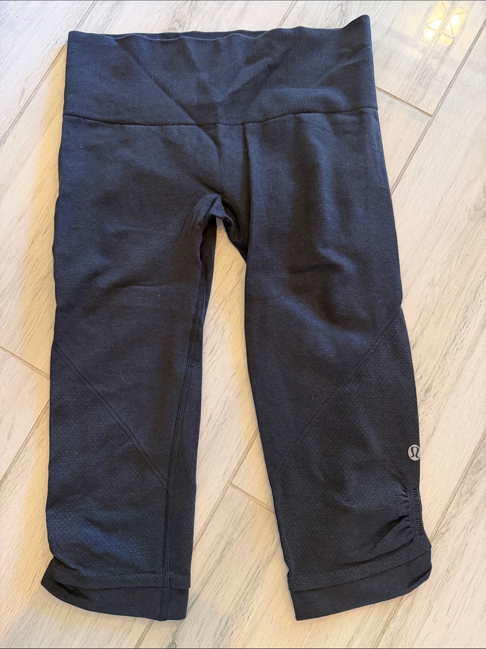 lululemon athletica Black Cropped Athletic Leggings